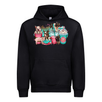 Black pig coffee cups Urban Hoodie - OliviaCreatesArt