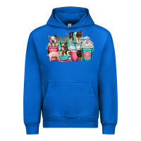 Cobalt pig coffee cups Urban Hoodie - OliviaCreatesArt
