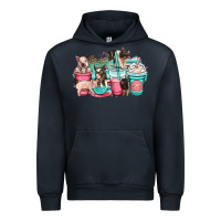 Navy pig coffee cups Urban Hoodie - OliviaCreatesArt