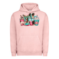 Pigment Salmon pig coffee cups Urban Hoodie - OliviaCreatesArt