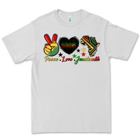 Dove Grey peace love juneteenth 1865 Premium Tee - HRA Design Shop