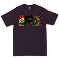 Plum peace love juneteenth 1865 Premium Tee - HRA Design Shop