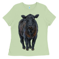 Matcha black angus cattle Ladies Tee - RanaPortraitStore