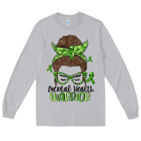 Moon Dust messy bun mental health warrior Long Sleeve Tee - MaliasSmallBusiness
