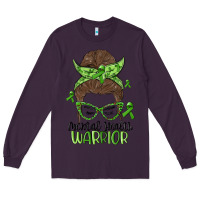 Plum messy bun mental health warrior Long Sleeve Tee - MaliasSmallBusiness