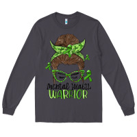 Smoke messy bun mental health warrior Long Sleeve Tee - MaliasSmallBusiness