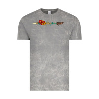 Cloud Rock flowers and arrow with gemstone Vintage Tee - Artiststas