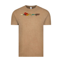 Vintage Coffee flowers and arrow with gemstone Vintage Tee - Artiststas