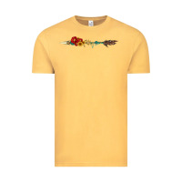 Vintage Mustard flowers and arrow with gemstone Vintage Tee - Artiststas