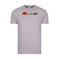 Vintage Zinc flowers and arrow with gemstone Vintage Tee - Artiststas