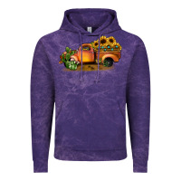 Cloud Purple sunflower truck Vintage Hoodie - JahusDesignShop