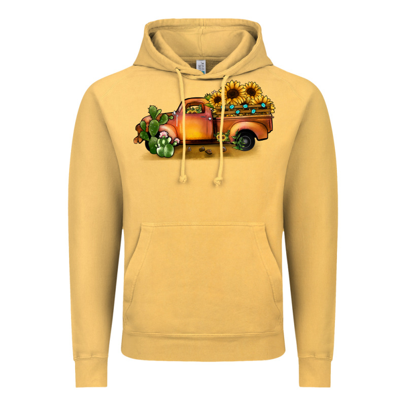 Sunflower Truck Vintage Hoodie by JahusDesignShop | Teevron