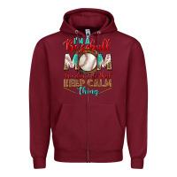Burgundy I'm A Baseball Mom We Don't Do That Zipper Hoodie - BundleAndBundleShop