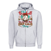 Heather Grey I'm A Baseball Mom We Don't Do That Zipper Hoodie - BundleAndBundleShop