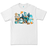 White winter snowman coffee cups Premium Tee - AdoDesignShop