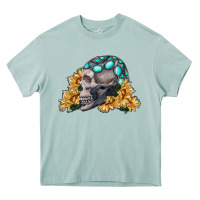 Arona skull with sunflowers Heavy Core Tee - RanaPortraitStore