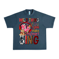 Midnight Navy wild thing you make my heart sing Urban Heavy Tee - NancyCooperArtShop