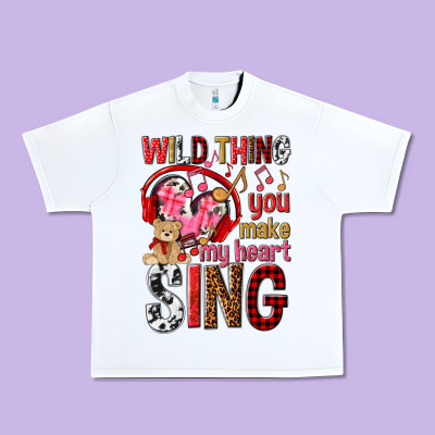 Wild Thing You Make My Heart Sing Urban Heavy Tee Designed By Nancycooperartshop