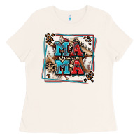 Bone baseball mama with leopard Ladies Tee - Zillion Design Studio