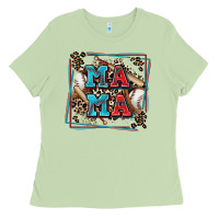 Matcha baseball mama with leopard Ladies Tee - Zillion Design Studio