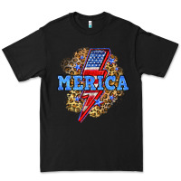 Black Merica lightning bolt Premium Tee - Neo Western
