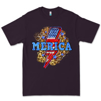 Plum Merica lightning bolt Premium Tee - Neo Western