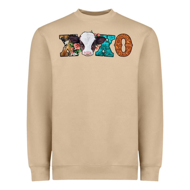 Xoxo Valentines Day Baby Cow Heavyweight Sweatshirt by Jasminsmagicworld | Teevron