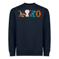 Navy xoxo valentines day baby cow Heavyweight Sweatshirt - Jasminsmagicworld