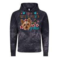 Cloud Black life is better with a yorkie Vintage Hoodie - Jasminsmagicworld