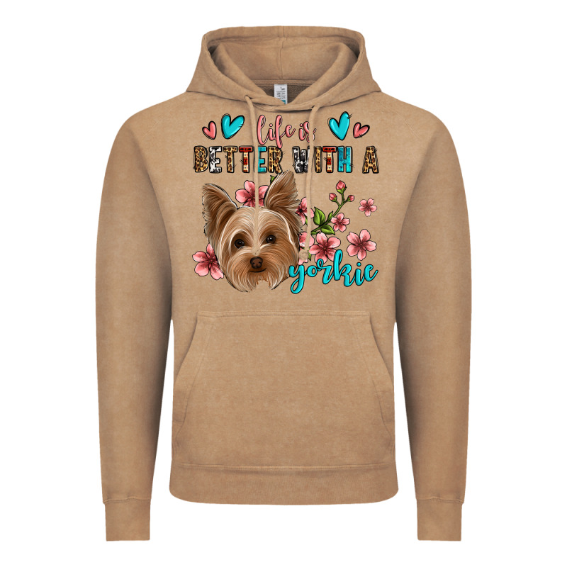 Life Is Better With A Yorkie Vintage Hoodie by Jasminsmagicworld | Teevron
