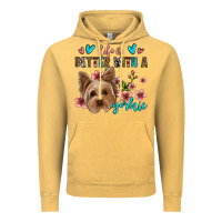 Vintage Mustard life is better with a yorkie Vintage Hoodie - Jasminsmagicworld