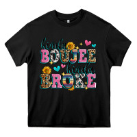 Black kinda boujee kinda broke Heavy Core Tee - Zillion Design Studio