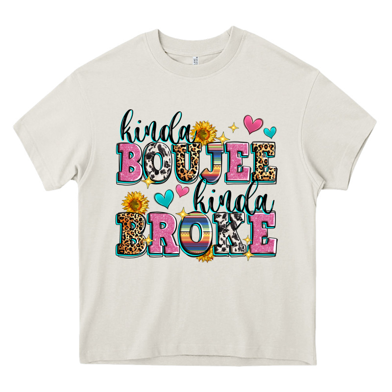 Kinda Boujee Kinda Broke Heavy Core Tee by Zillion Design Studio | Teevron