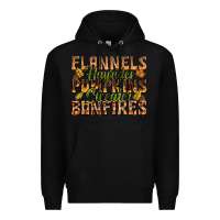 Black Flannels Hayrides Pumpkins Premium Hoodie - texasbilliewilder