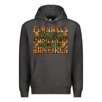 Charcoal Heather Flannels Hayrides Pumpkins Premium Hoodie - texasbilliewilder