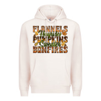 Pale Pink Flannels Hayrides Pumpkins Premium Hoodie - texasbilliewilder