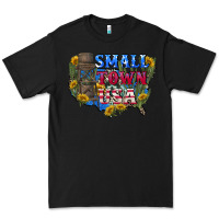 Black Small town usa 4th of july Premium Tee - CowGirlArtShop