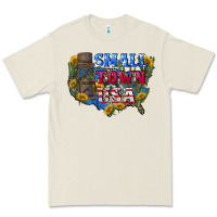 Bone Small town usa 4th of july Premium Tee - CowGirlArtShop