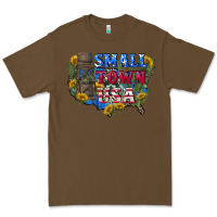 Cacao Small town usa 4th of july Premium Tee - CowGirlArtShop