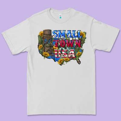 Small Town Usa 4th Of July Premium Tee Designed By Cowgirlartshop