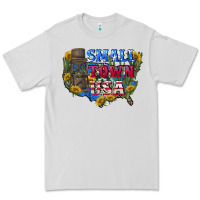 Dove Grey Small town usa 4th of july Premium Tee - CowGirlArtShop