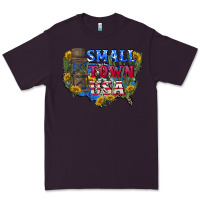 Plum Small town usa 4th of july Premium Tee - CowGirlArtShop