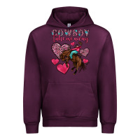 Mauve Wine cowboy take me away Urban Hoodie - OliviaCreatesArt