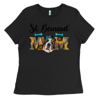 Black western st. bernard mom Ladies Tee - RanaPortraitStore