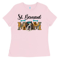 Bubblegum Pink western st. bernard mom Ladies Tee - RanaPortraitStore