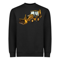 Black Backhoe Loader Truck Heavyweight Sweatshirt - LillyAllenDesigns