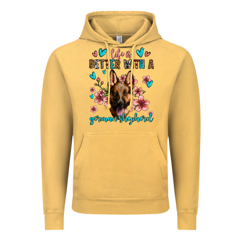 Life Is Better With A German Shepherd Vintage Hoodie by Jasminsmagicworld | Teevron