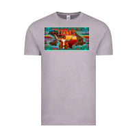 Vintage Zinc texas and map with longhorn serape gemstone licanse plate Vintage Tee - Artiststas