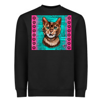 Black Western Bengal Cat Heavyweight Sweatshirt - LillyAllenDesigns