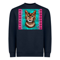 Navy Western Bengal Cat Heavyweight Sweatshirt - LillyAllenDesigns
